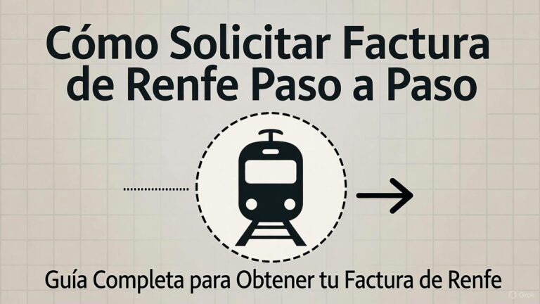 Cómo Solicitar Factura de Renfe Paso a Paso